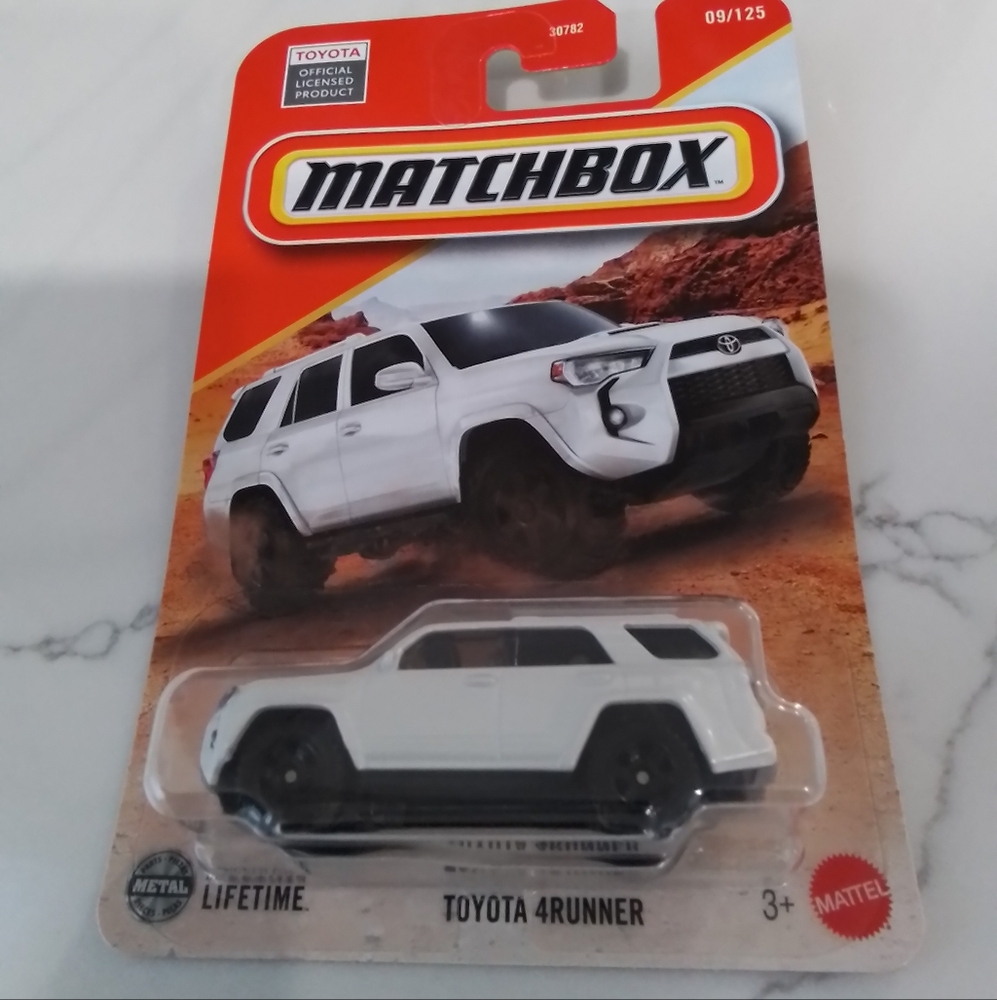 Match White Toyota 4Runner Toy Car